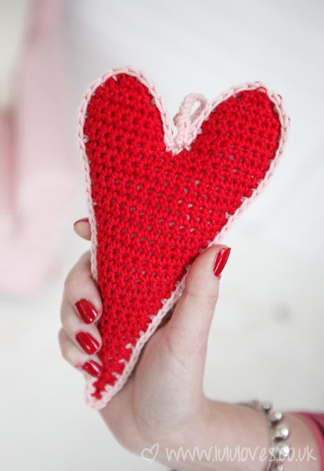 corazón de crochet