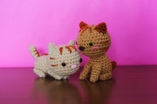 gato de crochet kawaii
